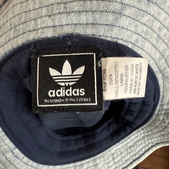 adidas Originals - Washed Bucket Hat in Denim - Picture 6 of 8
